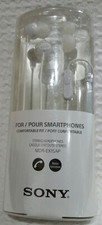 Sony MDR-EX15AP Smartphone Earbuds with Microphone, White