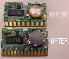GameBoy Advance GBA Battery SOCKET-RETAINER Upgrade-Replacement Service -Pokemon