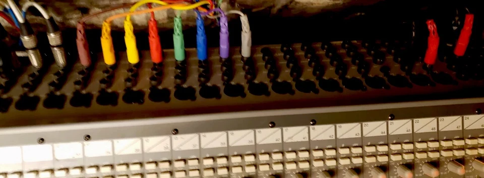 Soundtracs Topaz 48 channel Inline 8 bus Mixing Console (RARE Miami Vice Colors) - Image 2 of 4