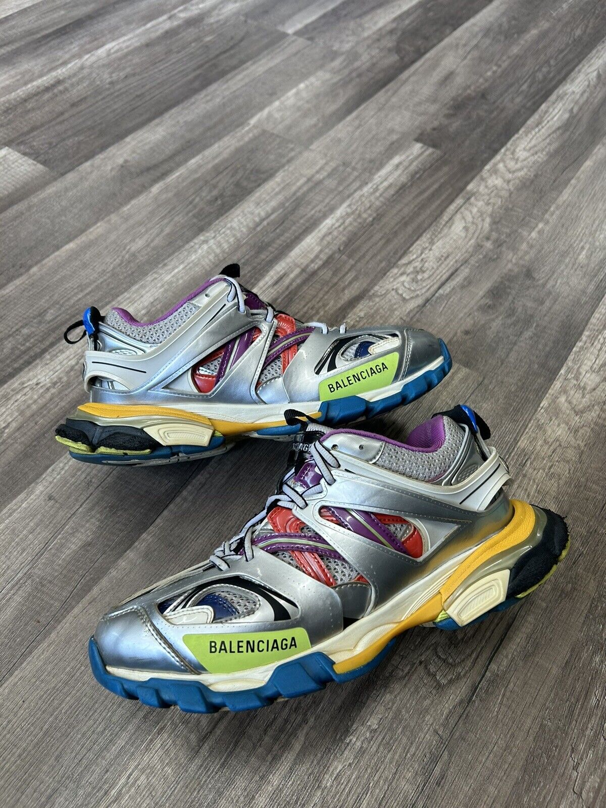Size 8 - Balenciaga Track Sneaker Metallic Multi - image 4