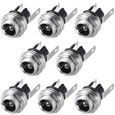 PCB Mount DC Connector Audio Video Socket DC025M 3 Pin Female 5.5mm x 2.5mm 8Pcs