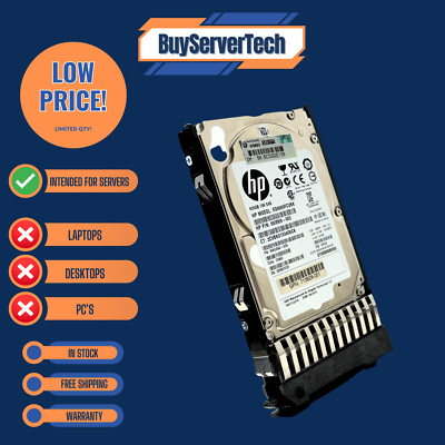 HP 581286-B21 600GB 10K SAS 2.5'' 6Gb/s HDD 581311-001 ProLiant G5 G6 G7 Tray