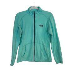 The North Face Fleece Full Zip Jacket Teal Blue Womens Hiking Gorp Core Medium