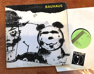 BAUHAUS MASK orig italy '81 LP Peter Murphy goth punk gate w/FAN