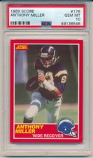 1989 Score Football Anthony Miller (Rookie Card) (#178) PSA10 PSA. rookie card picture