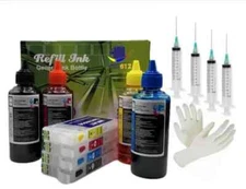 Refillable Ink Cartridge 802XL +400ml Ink Compatible With Epson WF-4734 WF-4740