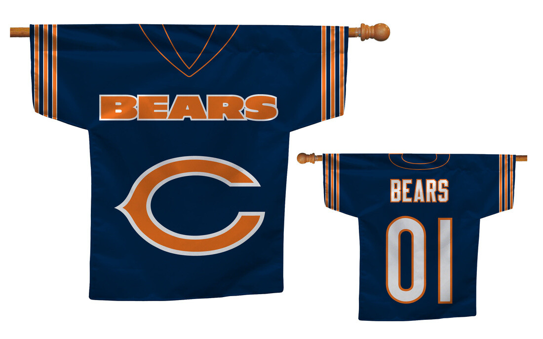 Вертикальный флаг Chicago Bears с 2-сторонним изображением дома из Джерси