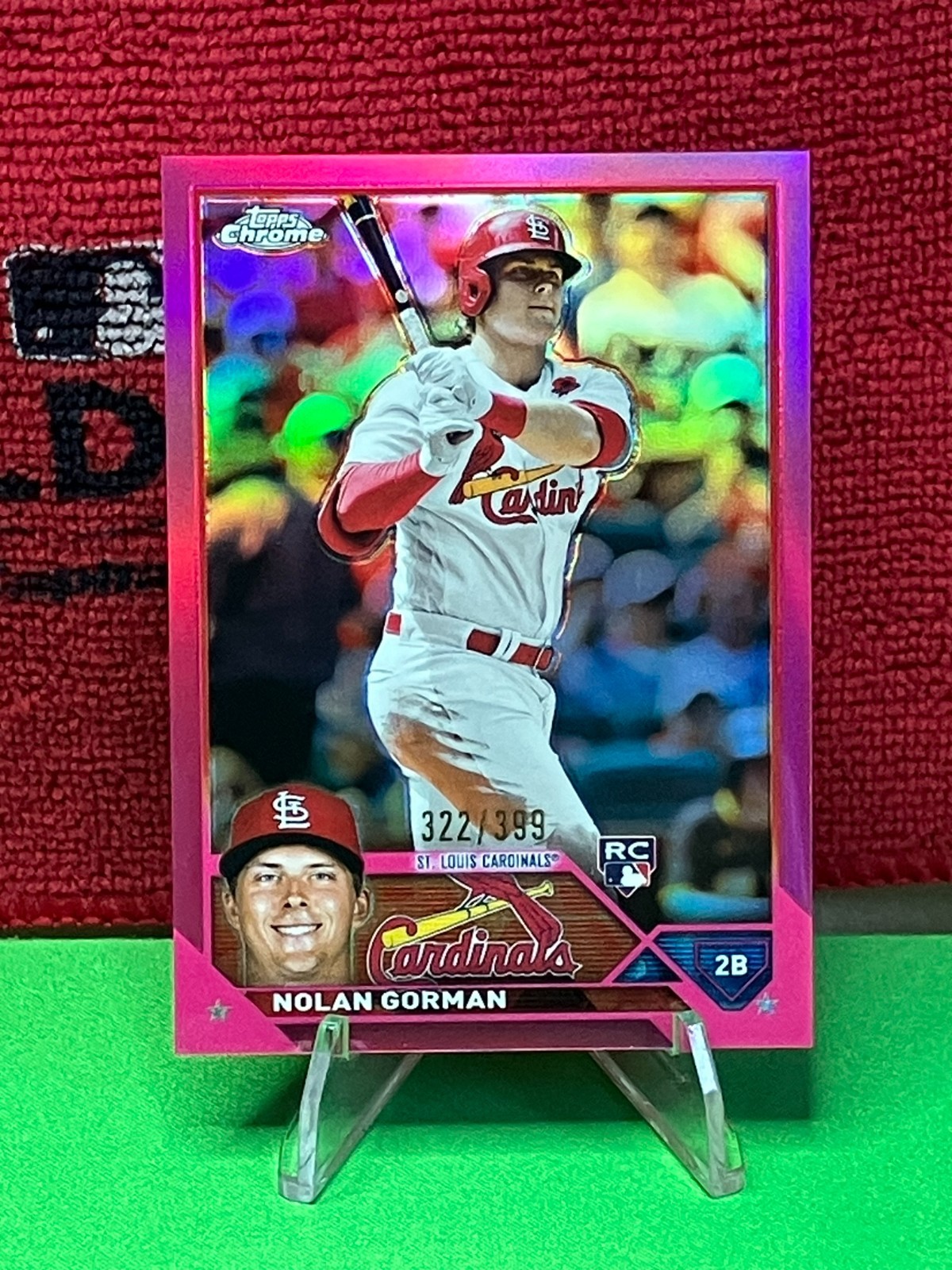 2023 Topps Chrome - Nolan Gorman #192 - Magenta Refractor /399 (RC)