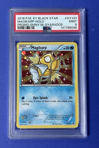 2016 P.M. XY Black Star Magikarp - Holo Promo Shiny M. Gyarados #XY143 PSA 9 MNT