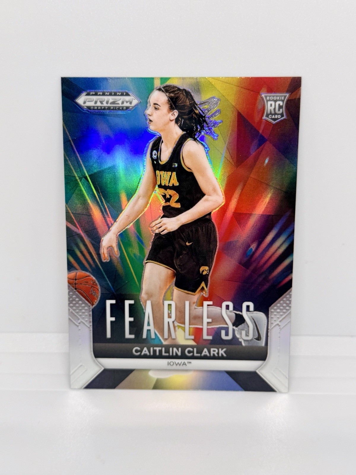 CAITLIN CLARK Rookie 2024 Prizm Draft Picks Fearless Silver Iowa RC #24