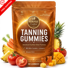 Tanning Gummies with Astaxanthin, Beta Carotene, 1 Ounce Pack of 1 , Orange