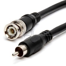 BNC to RCA Cable 50 FT Male to Male Adapter 75ohm Coaxial Coax Cord Connector