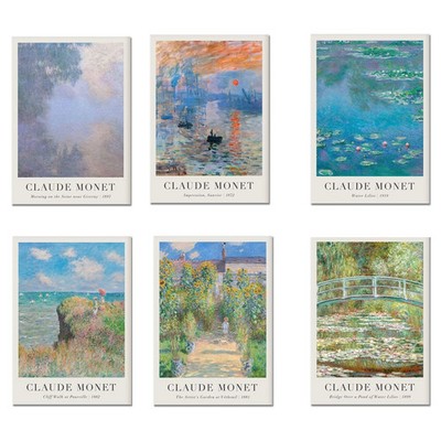 Poster Vintage Claude Monet Sommer als Deko Print ohne Rahmen