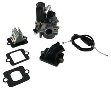 Vergaser 17,5mm Sport mit E-Choke Ansaugstutzen Membrane, Piaggio Gilera Vespa