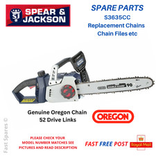 Spear & Jackson S3635CC Chainsaw Argos 284/6987 Replacement Chain etc FAST POST