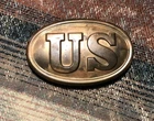 UNION U.S. BRASS BELT BUCKLE - HEAVY DUTY