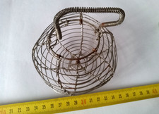 Dinette - Panier à Salade  ancien - à Oeufs en Métal - Fer - Vintage
