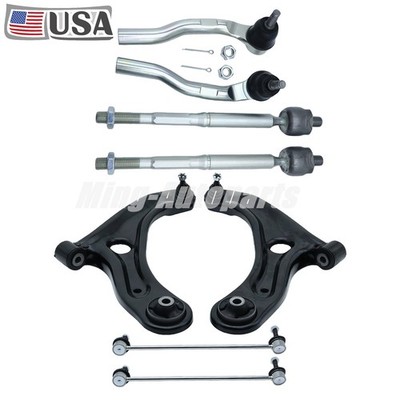 8x For 15-20 Honda Fit 1.5L L4 Front Lower Control Arms Sway Bar Tie Rods Kit