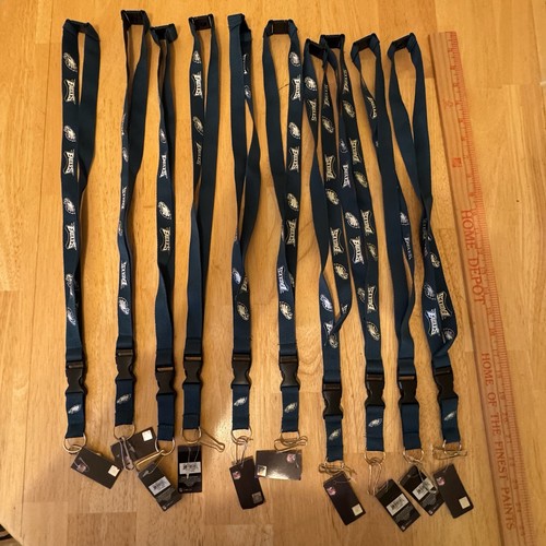 Lot 10 Philadelphia Eagles NFL Licensed Lanyards New With Tags Breakaway