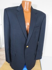 Brooks Brothers 40 R Dark Navy Gold Button Blazer Wool Mint 