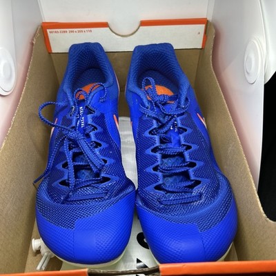 Nike Track Shoes Mens Size 10 Blue Zoom Rival Distance Running Spikes DC8749-401