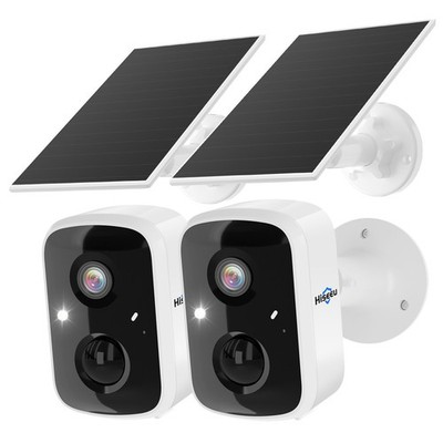 Hiseeu 2K Security Camera Wireless WiFi Solar Battery Powered Outdoor 2 Way Talk