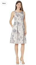 Adrianna Papell FLORAL JACQUARD FIT AND FLARE Dress US Size 10