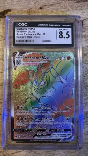 Machamp VMAX 194/189 CGC 8.5 Rainbow Rare Astral Radiance