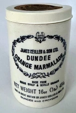 James Keiller & Son Ltd Dundee Orange Marmalade Jar 1 Lb. Stoneware Paper Cap