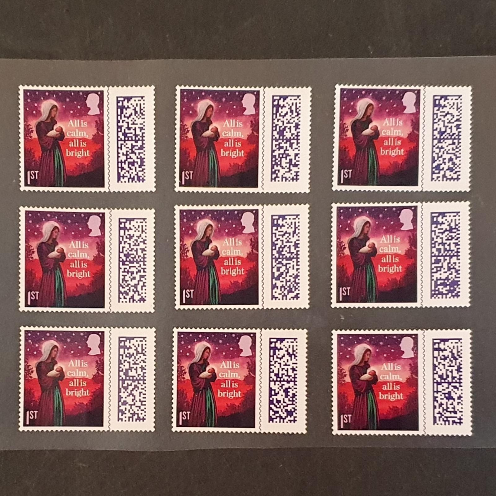 50 x 1st FIRST CLASS STAMPS UNFRANKED GENUINE OFF PAPER WITH ORIGINAL ...