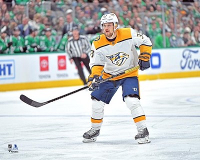 Viktor Arvidsson Nashville Predators Unsigned White Jersey Skating 8x10 Photo