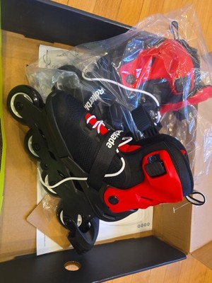 Rollerblade Microblade Adjustable Inline Skates US 5 8 Black 80mm Youth Women