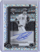 2025 Topps Chrome Update Tyler Callihan Black/White Mini Diamond Refractor Auto