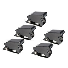 5Pcs Black Safety Switch Flip Cap Cover Guard For Car Toggle Switch  