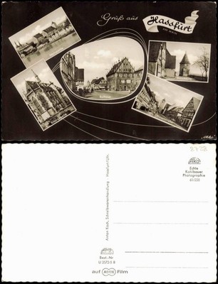 Postcard Haßfurt (Main) multi-picture card with various views 1960