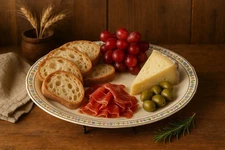 O.P. Co Syracuse China USA Vintage 1950s Melrose Serving Platter Floral, 12x6”