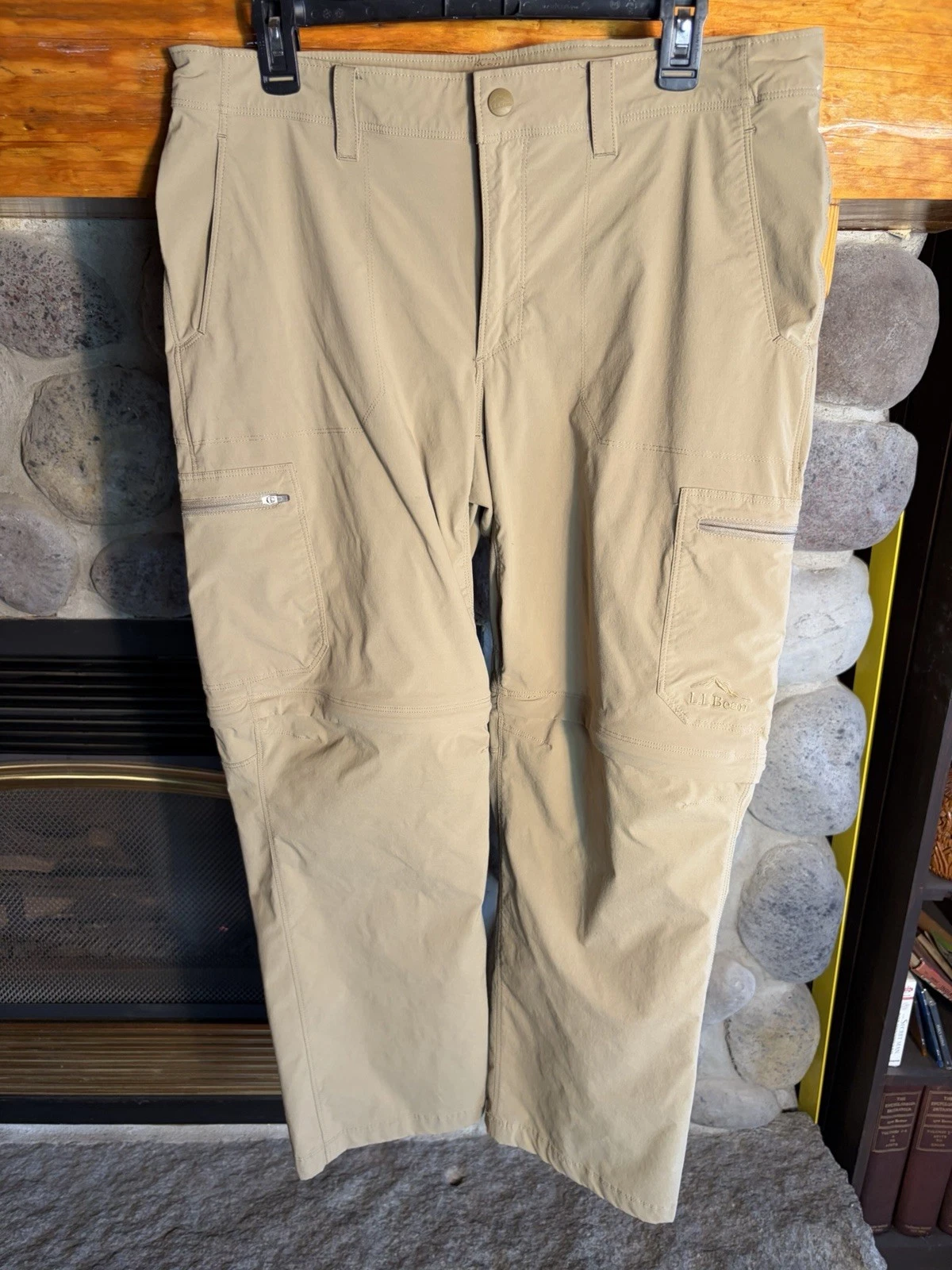L.L Bean Men's Cresta Hiking Cargo Pants 36x29 Lightweight Zip Off