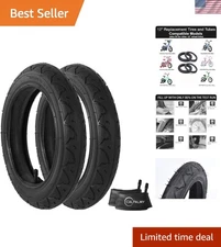 Heavy-Duty Kids Bike Replacement Tires & Tubes 12.5" x 2.25" -  Safety