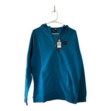 Under Armour Men's Rival Fleece Full-Zip Hoodie Teal Cotton Size Large NWT NEW