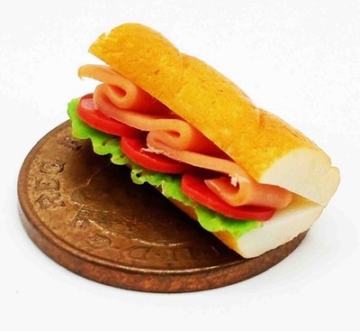 Puppenstube Küche Schinken Salat Club Brötchen Brot Lebensmittel Zubehör Maßstab 1:12 Tumdee