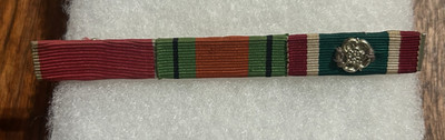 Vintage British Military 3 Ribbon Rack PB - British Empire, WW2 Defense ...