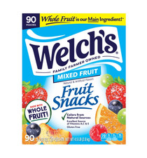 Welch s Mixed Fruit Snacks 90 Pouches 0.8 oz Made With Real Fruit Vitamins A C E