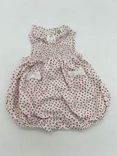 Little Me Baby Girl White Strawberries Romper One Piece 9 Months 100 Cotton Bow