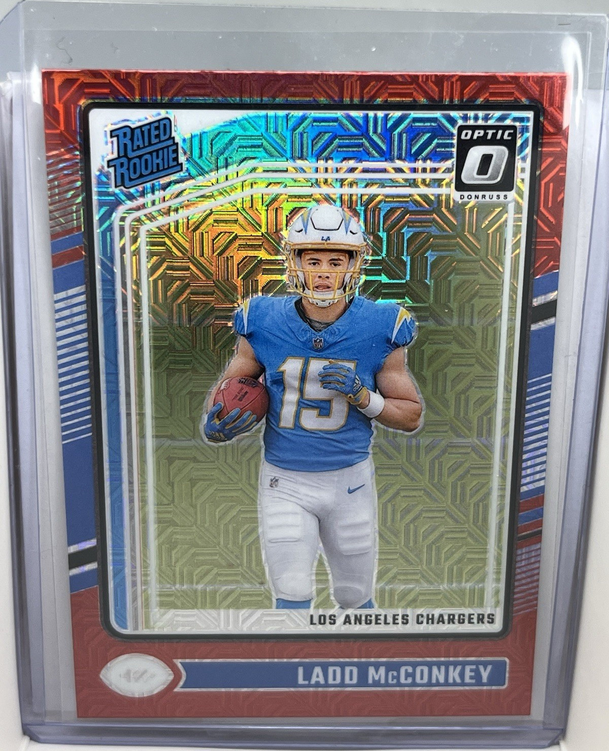 Panini 2024 Donruss Optic Rated Rookie Red Mojo Prizm Ladd McConkey #266