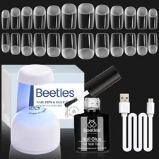 Beetles Gel Nail Kit Easy Extension 1-Short Square 504pcs (etch-x kit) 