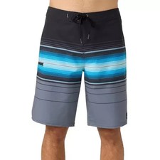 O'Neill Hyperfreak Heat Stripe 21 Swim Boardshorts - Navy/Black - Size 34