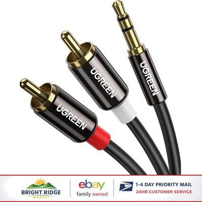 3.5mm to RCA Audio Cable, 6.6FT Male-to-Male Aux Adapter for Speakers