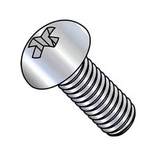 1/4"-20 x 1-3/4 in Phillips Round Machine Screw, Zinc Plated Steel, 1250 PK,