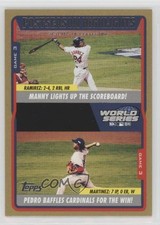 2005 Topps Postseason Highlights Gold /2005 Manny Ramirez Pedro Martinez HOF n1u
