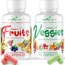 Daily Fruits and Veggies Supplement - 180 Capsules for 30 Days, Non GMO  Gluten